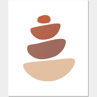 Pebbles Balance Zen Terracotta Posters and Art